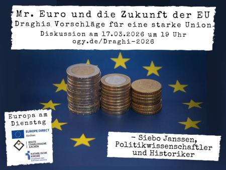 Veranstaltungsausschreibung mit einem Münzenstapel