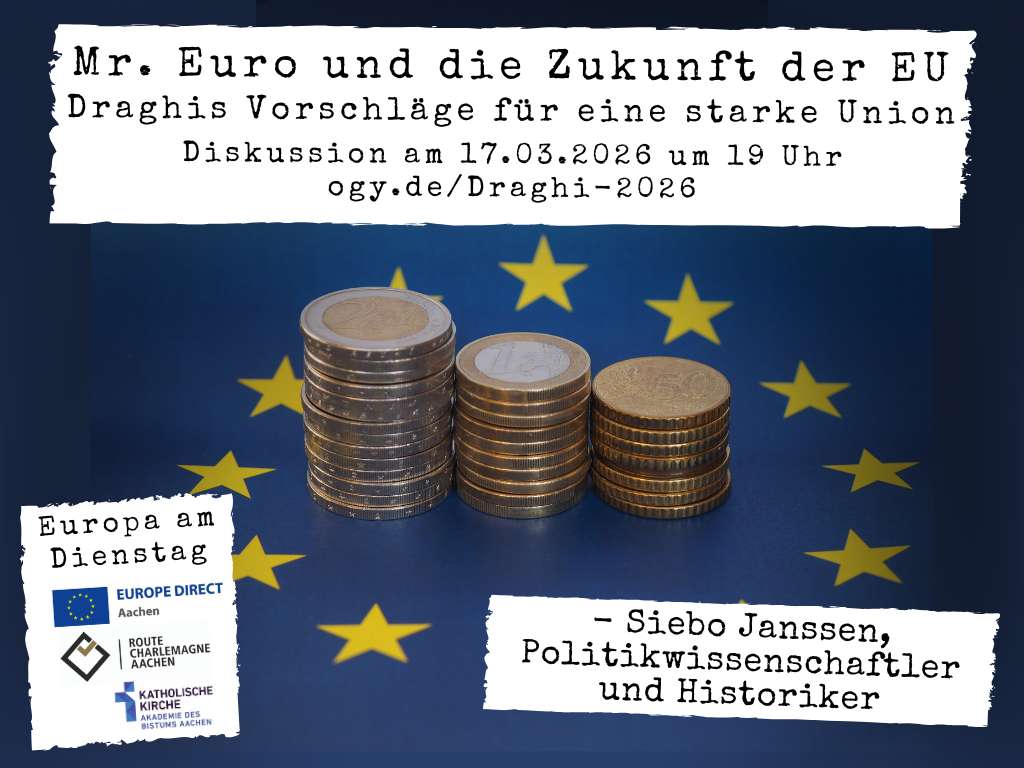 Veranstaltungsausschreibung mit einem Münzenstapel