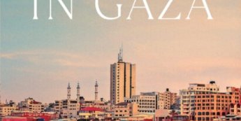 Buchcover (Ausschnitt), eine Morgenstimmung an der Küste von Gaza